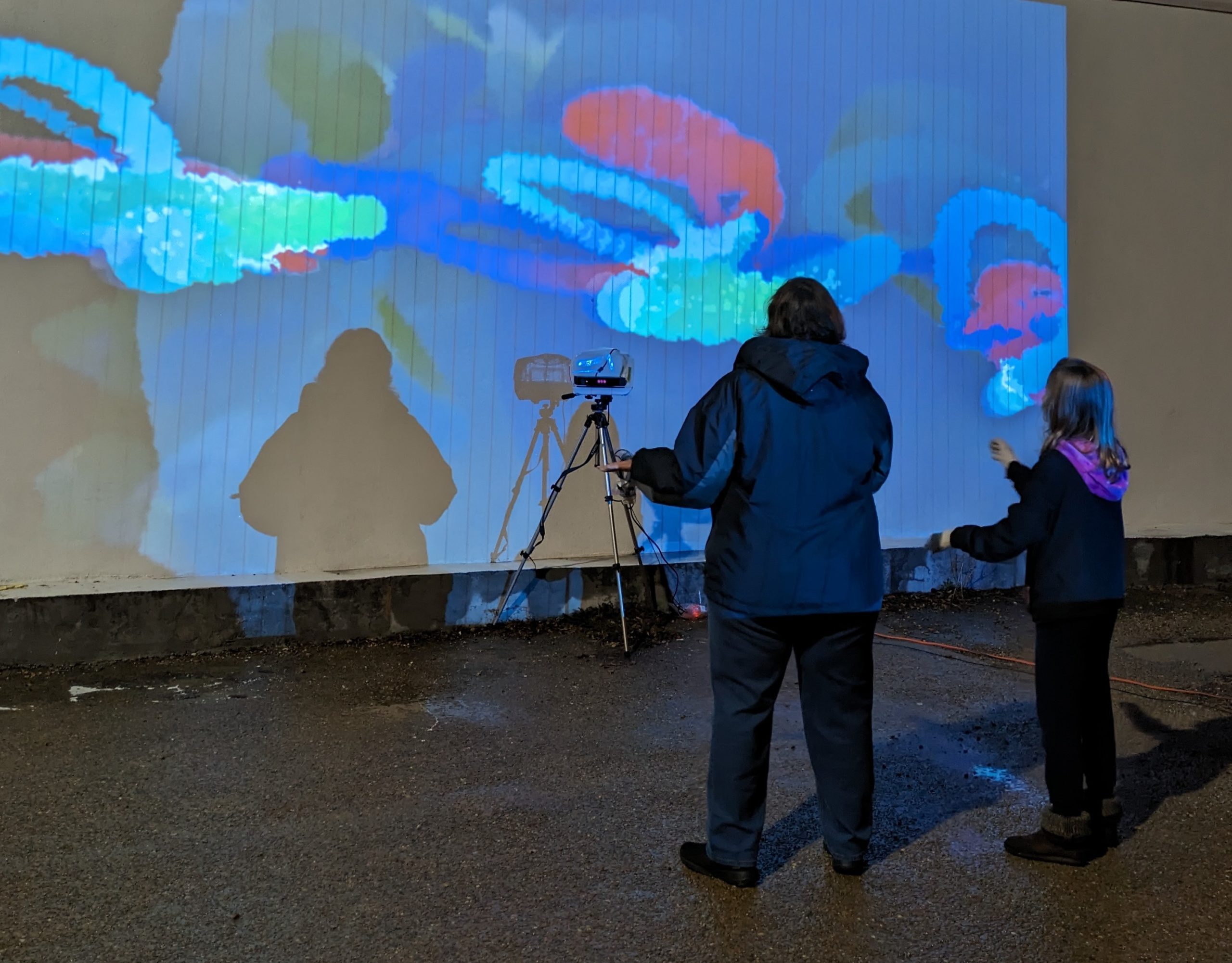 Interactive projection at Allumer Light Festival